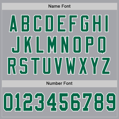 Custom Gray Kelly Green-White Mesh Authentic Throwback Football Jersey - Sky-Custom