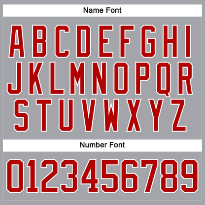 Custom Gray Red-White Hockey Lace Neck Jersey - Sky-Custom