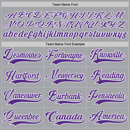 Custom Gray Purple-White Hockey Lace Neck Jersey - Sky-Custom
