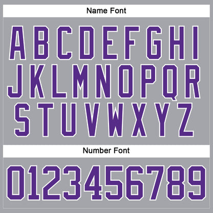 Custom Gray Purple-White Hockey Lace Neck Jersey - Sky-Custom
