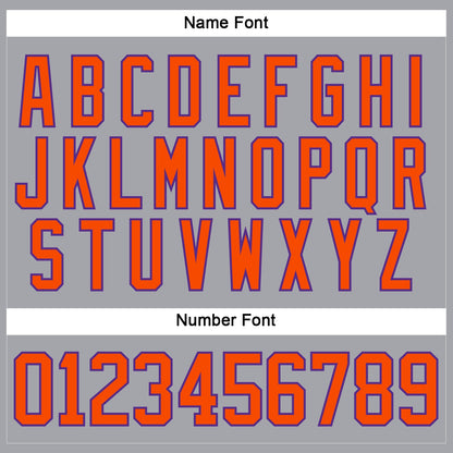 Custom Gray Orange-Purple Hockey Lace Neck Jersey - Sky-Custom