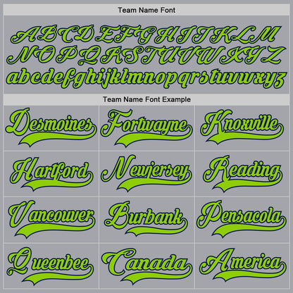 Custom Gray Neon Green-Navy Hockey Lace Neck Jersey - Sky-Custom