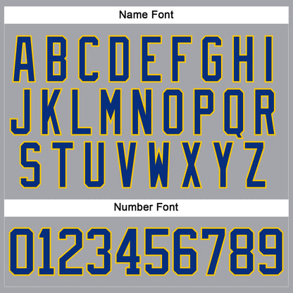 Custom Gray Royal-Yellow Hockey Lace Neck Jersey - Sky-Custom