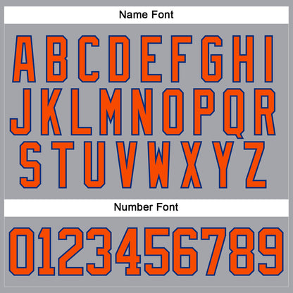 Custom Gray Orange-Royal Hockey Lace Neck Jersey - Sky-Custom