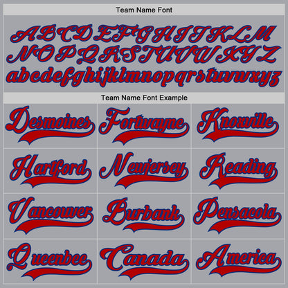 Custom Gray Red-Royal Hockey Lace Neck Jersey - Sky-Custom