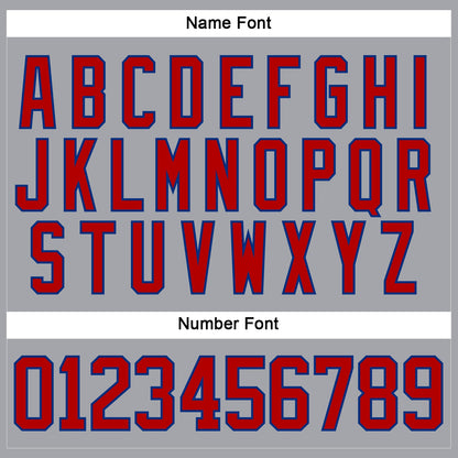 Custom Gray Red-Royal Hockey Lace Neck Jersey - Sky-Custom