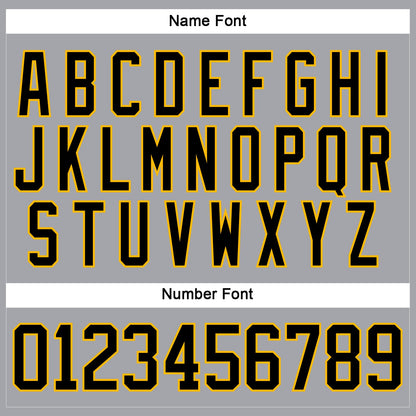 Custom Gray Black-Gold Hockey Lace Neck Jersey - Sky-Custom