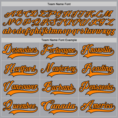 Custom Gray Bay Orange-Black Hockey Lace Neck Jersey - Sky-Custom