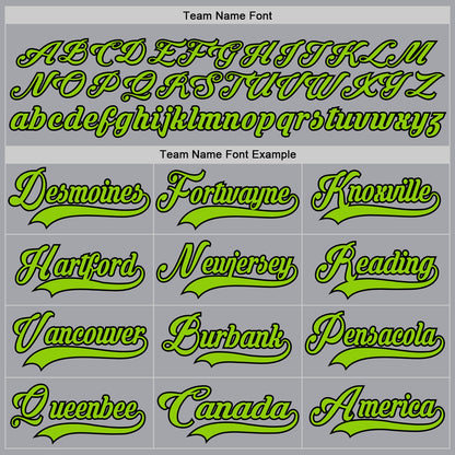 Custom Gray Neon Green-Black Hockey Lace Neck Jersey - Sky-Custom