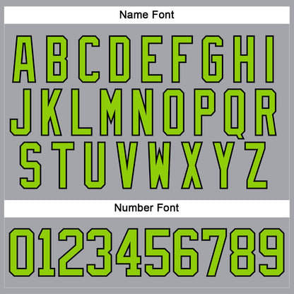 Custom Gray Neon Green-Black Hockey Lace Neck Jersey - Sky-Custom