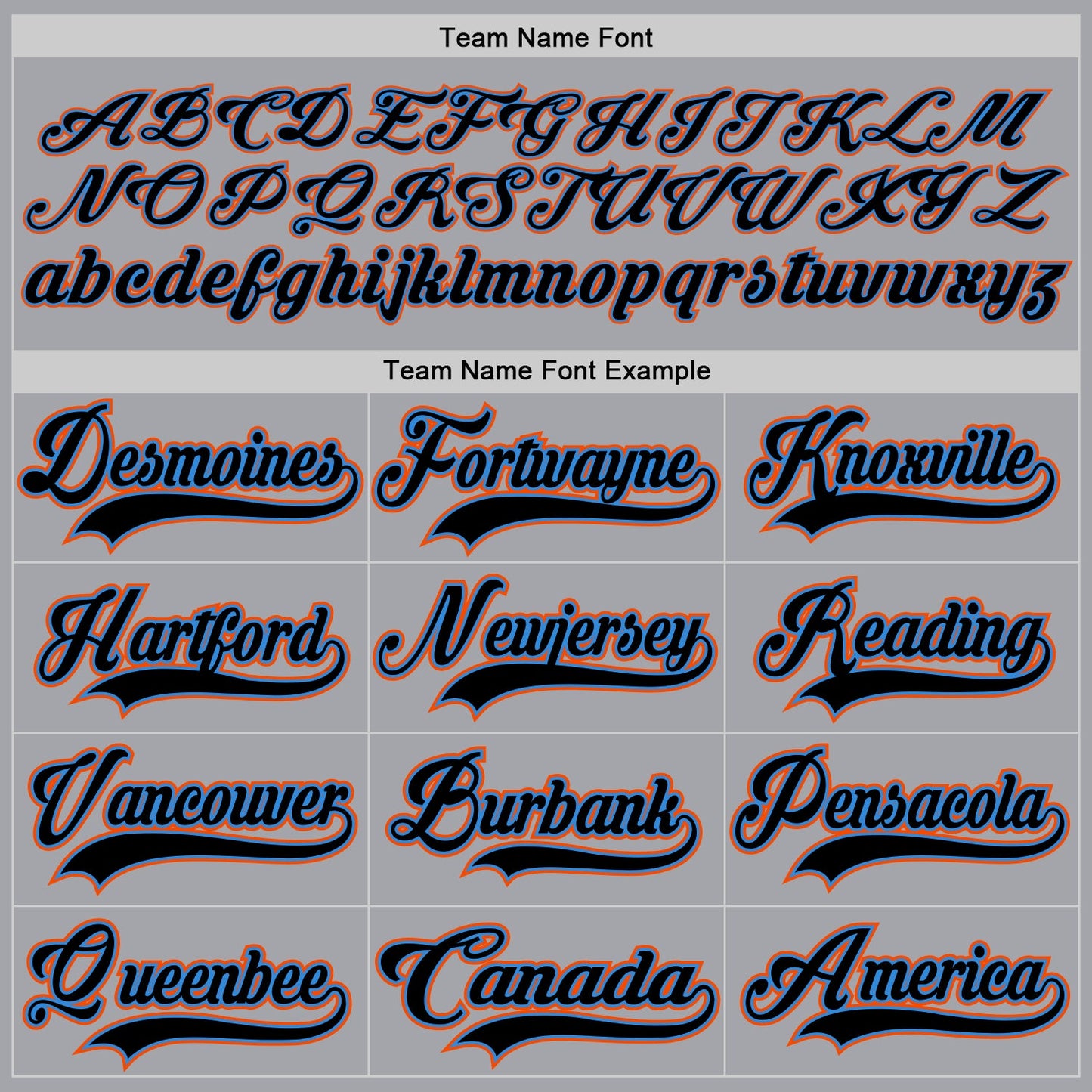 Custom Gray Black Powder Blue-Orange Hockey Lace Neck Jersey - Sky-Custom