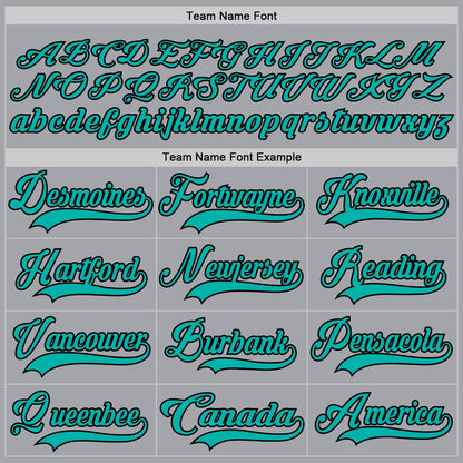 Custom Gray Aqua-Black Hockey Lace Neck Jersey - Sky-Custom