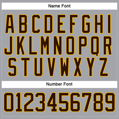 Custom Gray Brown-Gold Hockey Lace Neck Jersey - Sky-Custom