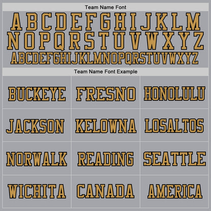 Custom Gray Old Gold-Black Mesh Authentic Throwback Football Jersey - Sky-Custom