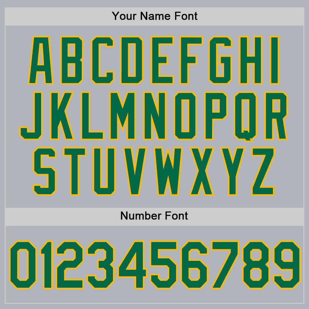 Custom Gray Kelly Green-Gold Authentic Throwback Baseball Jersey - Sky-Custom