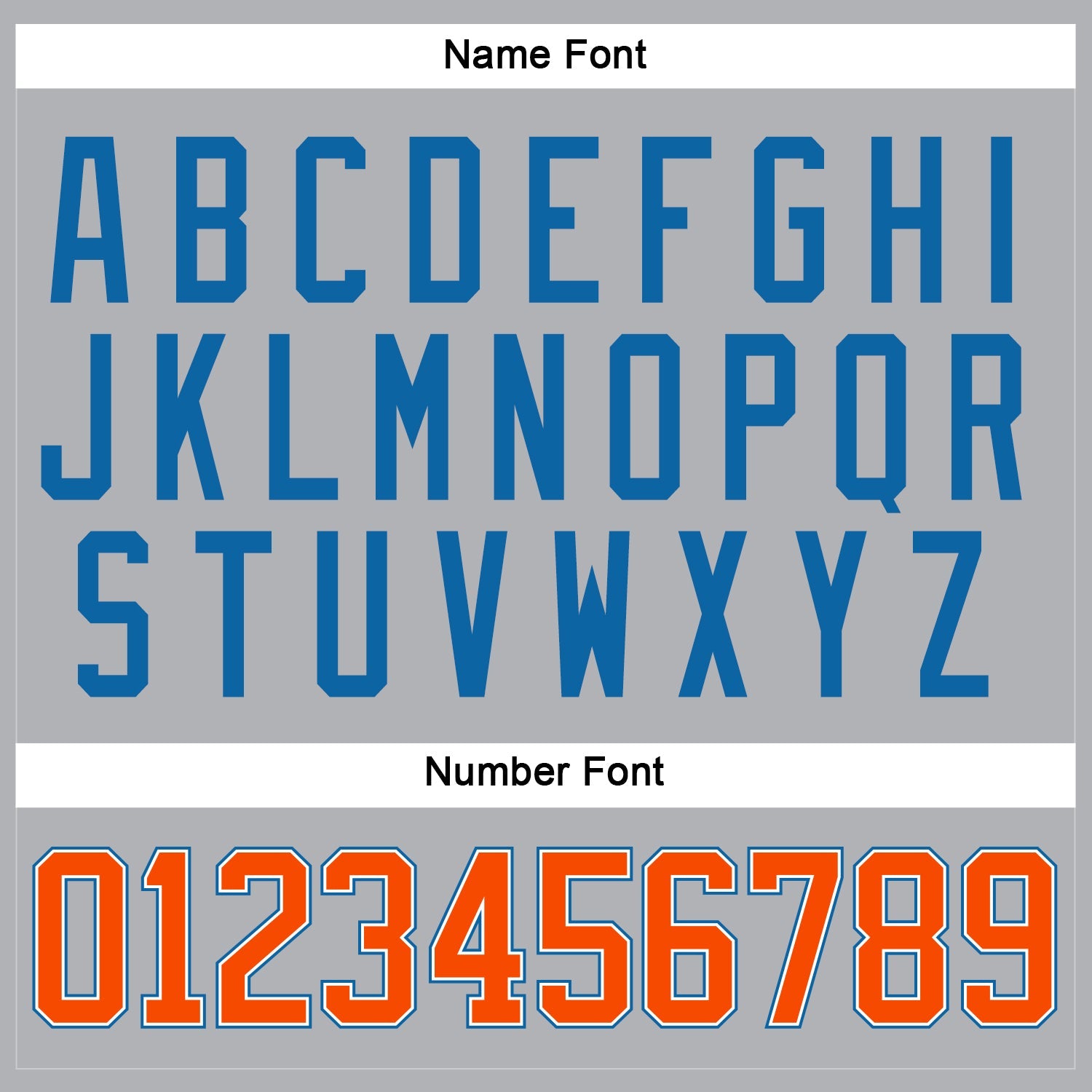 Custom Gray Orange-Blue Hockey Jersey - Sky-Custom