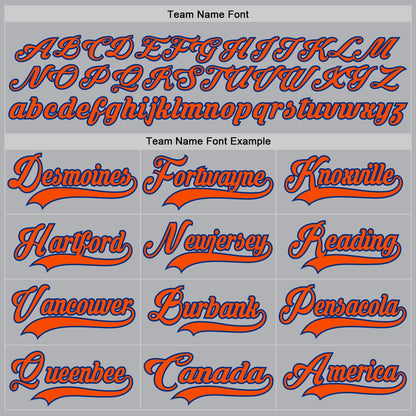 Custom Gray Orange-Royal Hockey Jersey - Sky-Custom