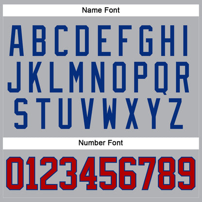 Custom Gray Red-Royal Hockey Jersey - Sky-Custom
