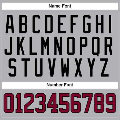 Custom Gray Maroon-Black Hockey Jersey - Sky-Custom