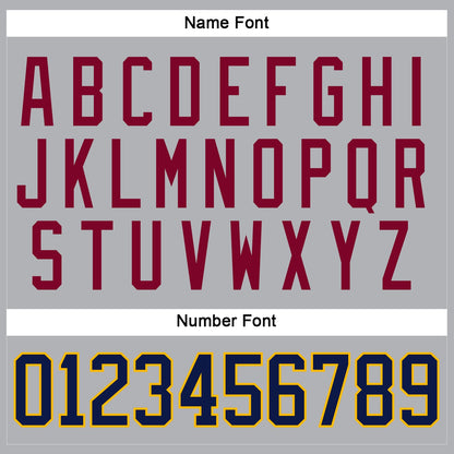 Custom Gray Navy Gold-Maroon Hockey Jersey - Sky-Custom
