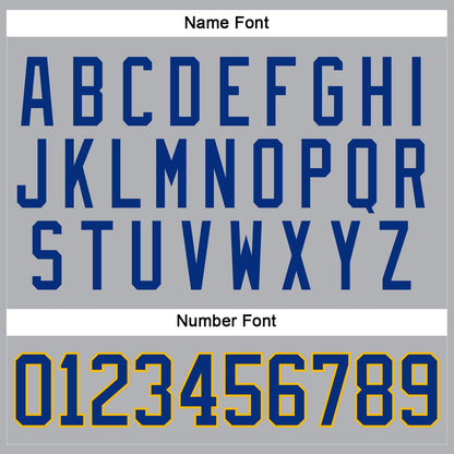 Custom Gray Royal-Gold Hockey Jersey - Sky-Custom
