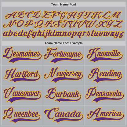 Custom Gray Purple-Gold Hockey Jersey - Sky-Custom
