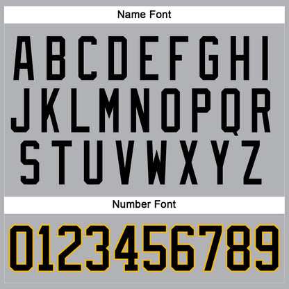 Custom Gray Black-Gold Hockey Jersey - Sky-Custom