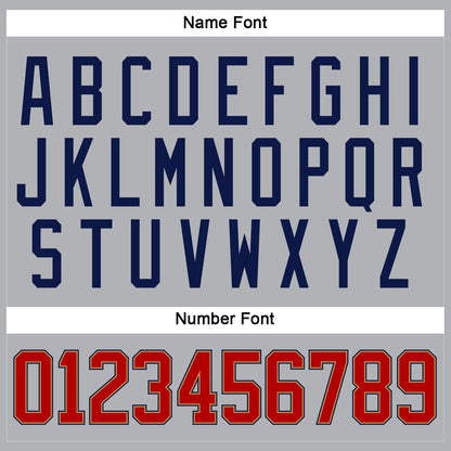 Custom Gray Red Old Gold-Navy Hockey Jersey - Sky-Custom