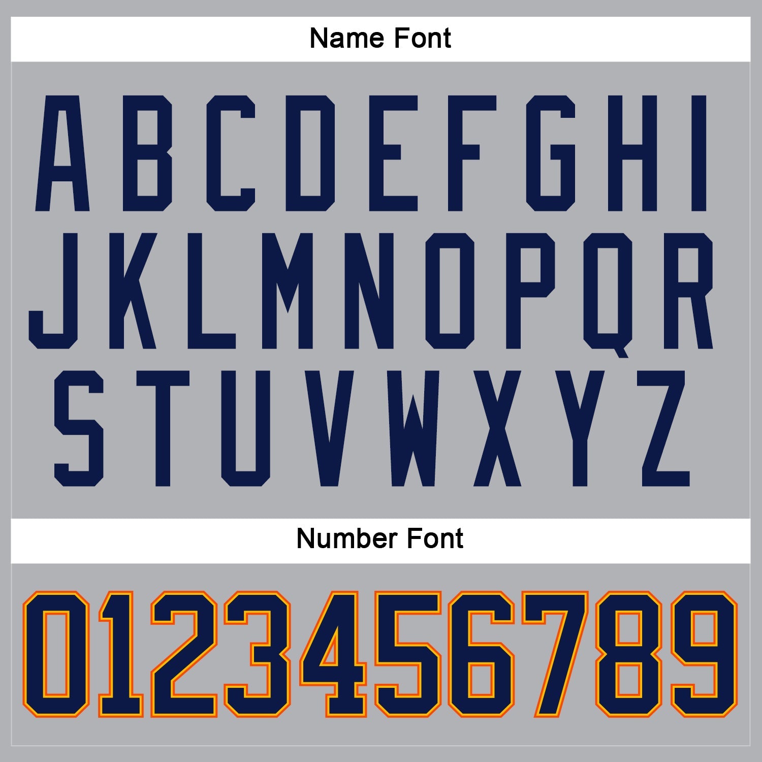 Custom Gray Navy Gold-Orange Hockey Jersey - Sky-Custom