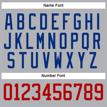 Custom Gray Red-Royal Hockey Jersey - Sky-Custom