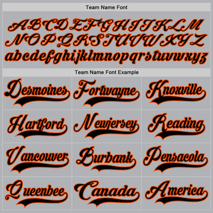 Custom Gray Black-Orange Hockey Jersey - Sky-Custom