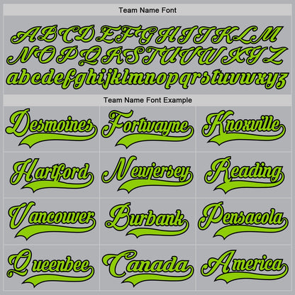 Custom Gray Neon Green-Black Hockey Jersey - Sky-Custom