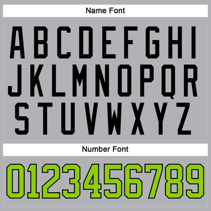 Custom Gray Neon Green-Black Hockey Jersey - Sky-Custom