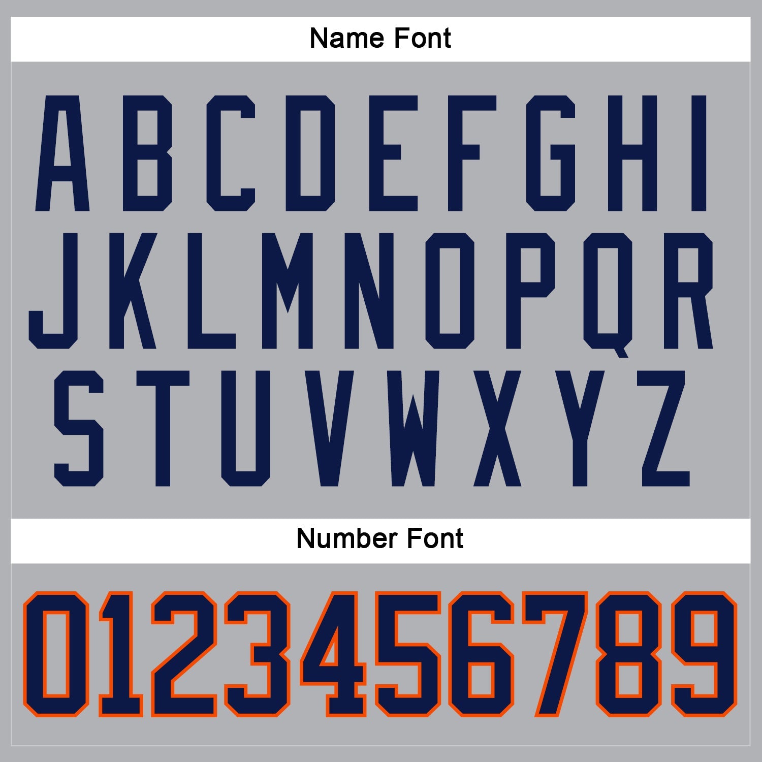 Custom Gray Navy-Orange Hockey Jersey - Sky-Custom