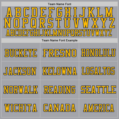 Custom Gray Gold-White Mesh Authentic Football Jersey - Sky-Custom