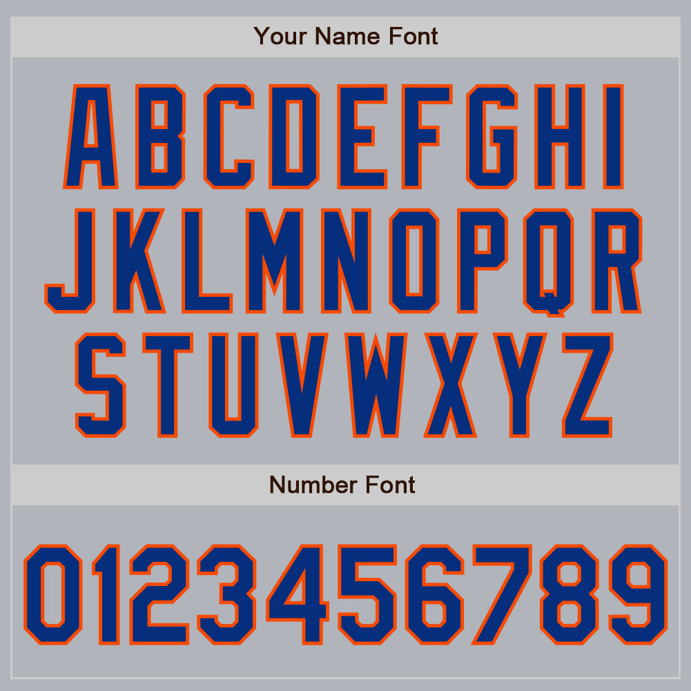 Custom Gray Royal-Orange Authentic Baseball Jersey - Sky-Custom