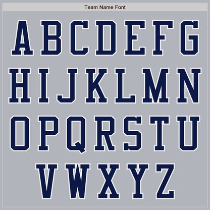 Custom Gray Navy-White Authentic Baseball Jersey - Sky-Custom