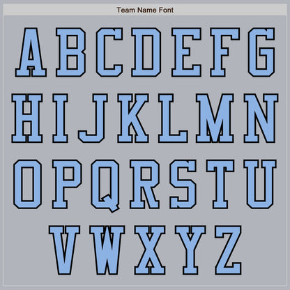 Custom Gray Light Blue-Black Authentic Baseball Jersey - Sky-Custom