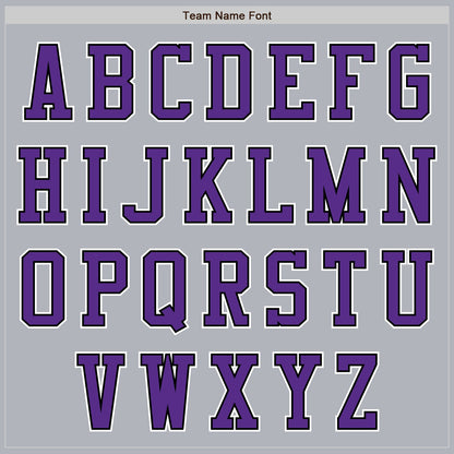 Custom Gray Purple-Black Authentic Baseball Jersey - Sky-Custom