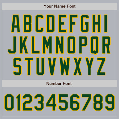 Custom Gray Green-Gold Authentic Baseball Jersey - Sky-Custom