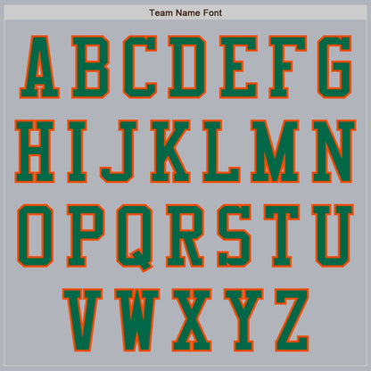 Custom Gray Kelly Green-Orange Authentic Baseball Jersey - Sky-Custom