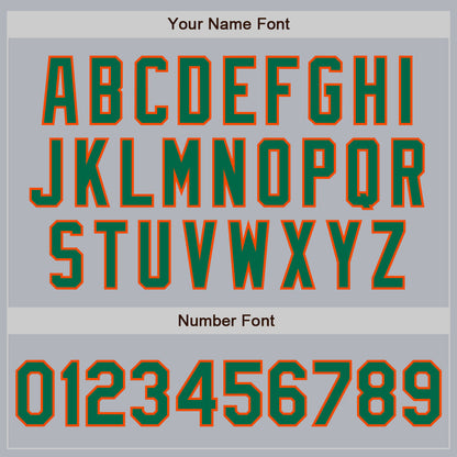 Custom Gray Kelly Green-Orange Authentic Baseball Jersey - Sky-Custom