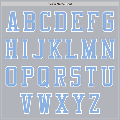 Custom Gray Light Blue-White Authentic Baseball Jersey - Sky-Custom