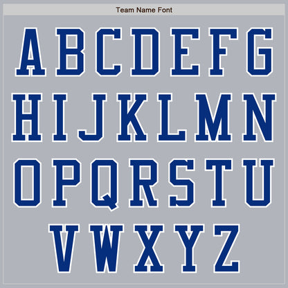 Custom Gray Royal-White Authentic Baseball Jersey - Sky-Custom