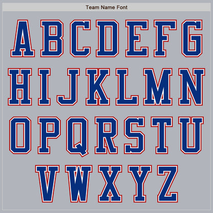 Custom Gray Royal-Red Authentic Baseball Jersey - Sky-Custom