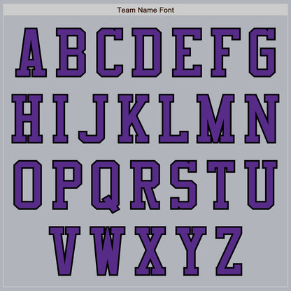 Custom Gray Purple-Black Authentic Baseball Jersey - Sky-Custom