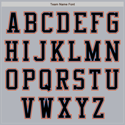 Custom Gray Black Powder Blue-Orange Authentic Baseball Jersey - Sky-Custom