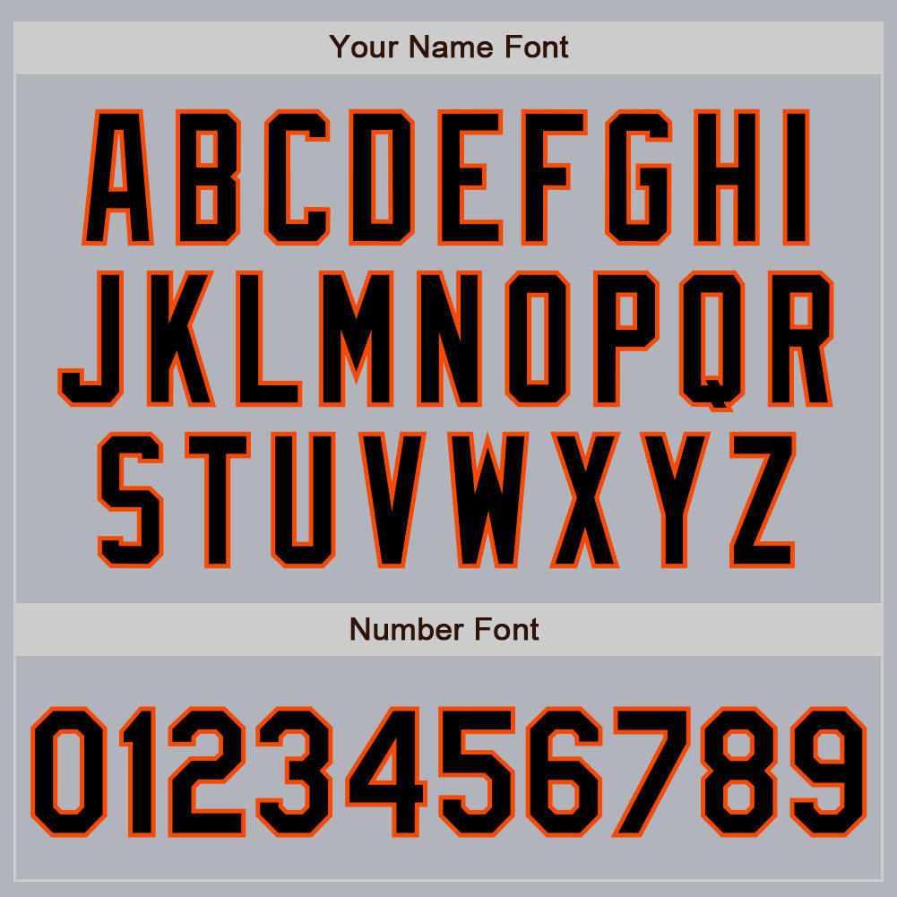Custom Gray Black-Orange Authentic Baseball Jersey - Sky-Custom