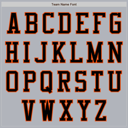 Custom Gray Black-Orange Authentic Baseball Jersey - Sky-Custom