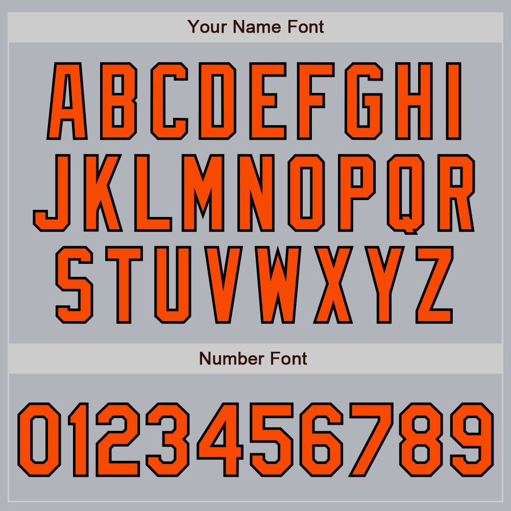 Custom Gray Orange-Black Authentic Baseball Jersey - Sky-Custom